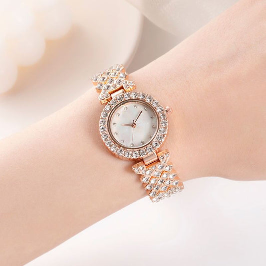 Fashion Women’s Quartz Watch – Diamond Alloy Design in Gold, Silver & Rose Gold - Infinitygallery.store