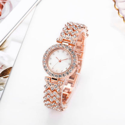 Fashion Women’s Quartz Watch – Diamond Alloy Design in Gold, Silver & Rose Gold - Infinitygallery.store