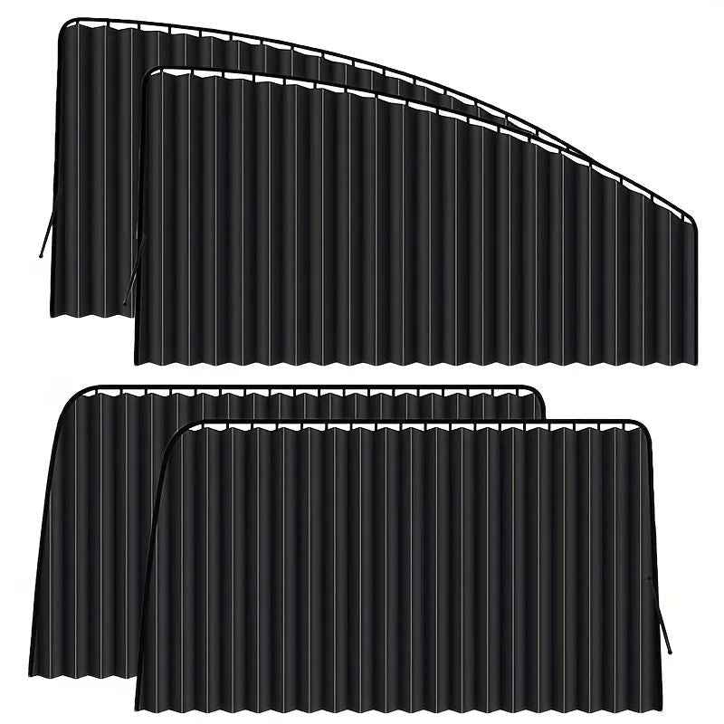 4pcs Portable Car Side Window Shade – UV Protection, Easy Install, Universal Fit
