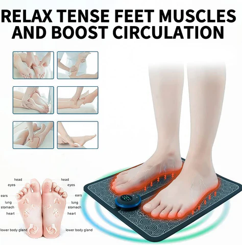 Portable EMS Foot Massager – 6 Modes for Relaxation & Circulation - Infinitygallery.store