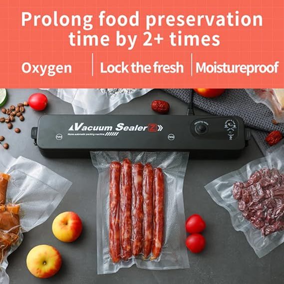 Automatic Food Vacuum Sealer Machine – 90W ABS Electric Sealing System - Infinitygallery.store