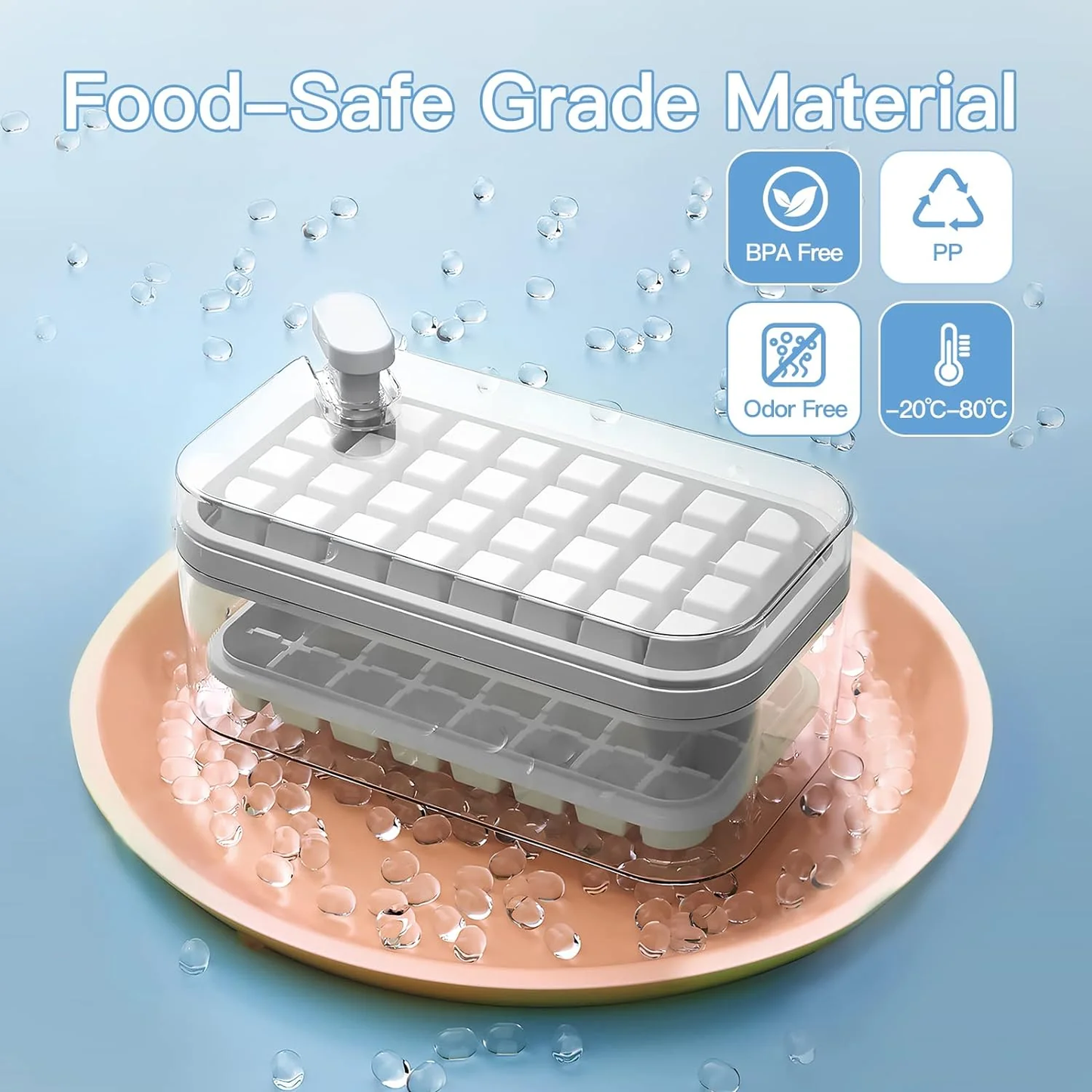 One Button Ice Cube Tray – Effortless Ice Making with One Press! - Infinitygallery.store