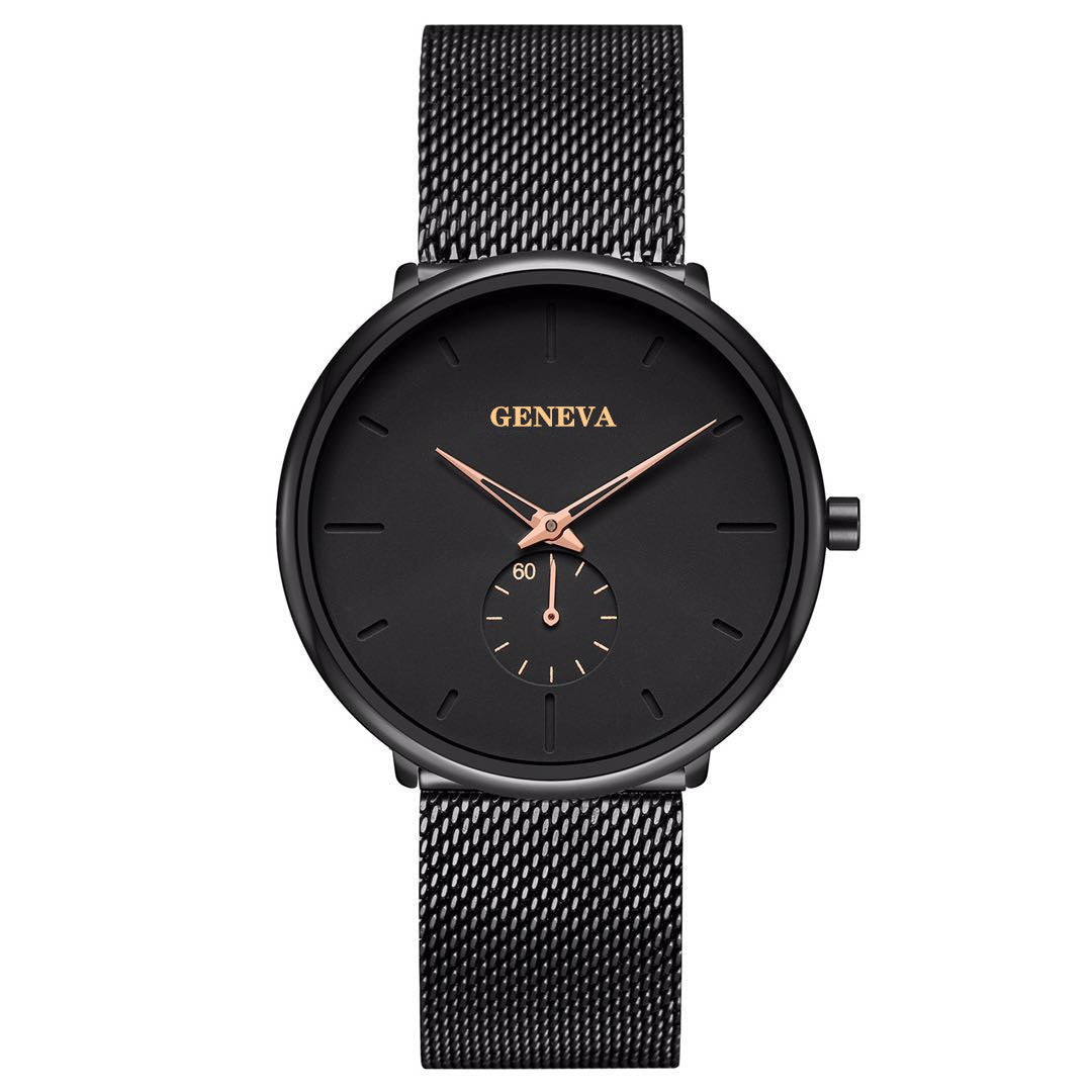 Geneva Men’s Quartz Watch – Stainless Steel Casual Analog Wristwatch - Infinitygallery.store