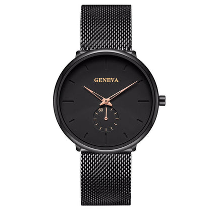 Geneva Men’s Quartz Watch – Stainless Steel Casual Analog Wristwatch - Infinitygallery.store