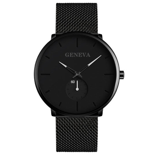 Geneva Men’s Quartz Watch – Stainless Steel Casual Analog Wristwatch - Infinitygallery.store