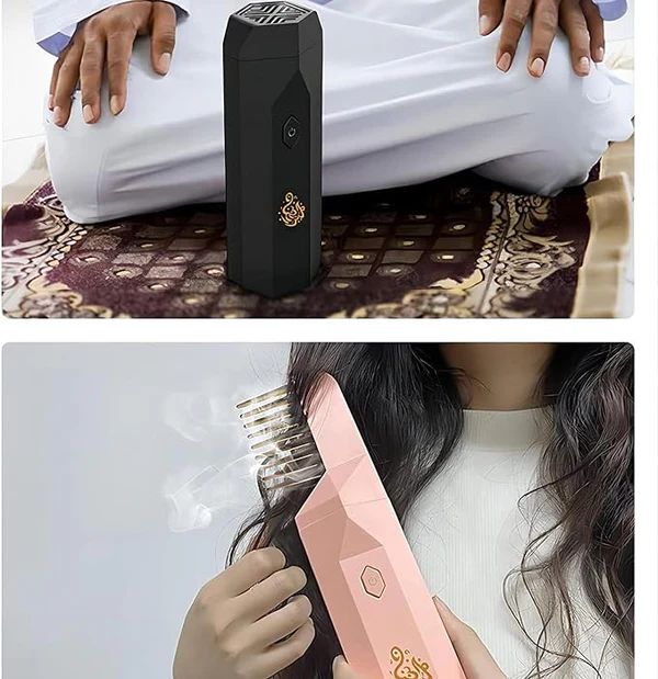 🔥 Hair Bakhoor Aromatherapy Comb – USB Rechargeable Incense Burner - Infinitygallery.store