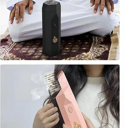 🔥 Hair Bakhoor Aromatherapy Comb – USB Rechargeable Incense Burner - Infinitygallery.store