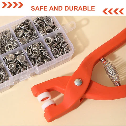 Snap Button Tool Kit – No-Sew Snap Fastener Set for DIY Clothing & Crafts - Infinitygallery.store