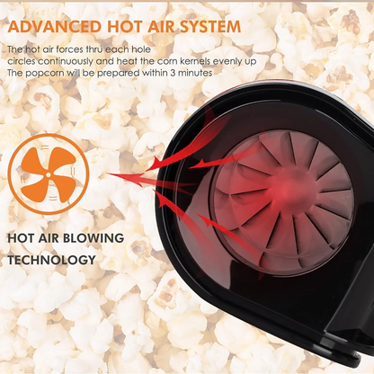 Hot Air Popcorn Maker – Oil-Free & Easy to Use - Infinitygallery.store