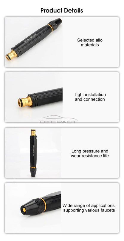 Heavy-Duty Brass Garden Hose Nozzle – Adjustable Spray Patterns | Infinity Gallery - Infinitygallery.store