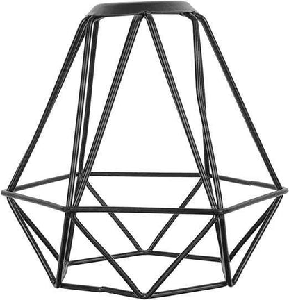 Black Iron Edison Lamp Shade – Vintage Hollow Wrought Iron Light Cover