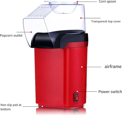 Hot Air Popcorn Maker – Oil-Free & Easy to Use - Infinitygallery.store