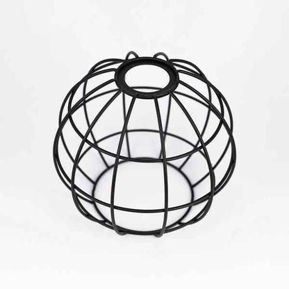 Black Iron Edison Lamp Shade – Vintage Hollow Wrought Iron Light Cover