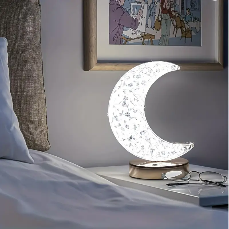 Crystal Moon 🌙 Table Lamp – Add a Touch of Magic to Your Space - Infinitygallery.store