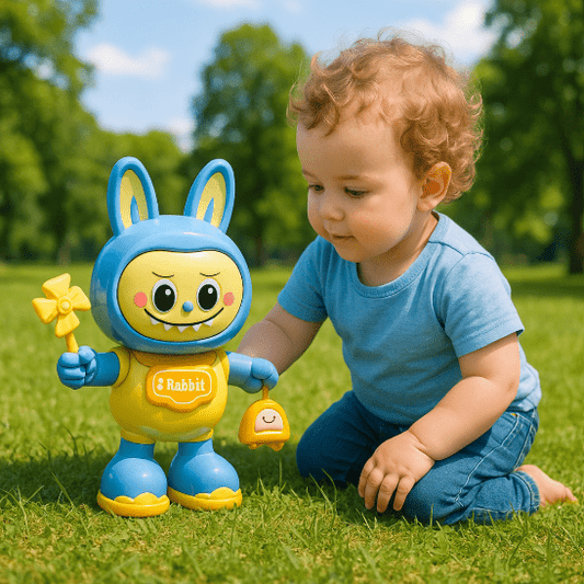 Labubu – Interactive Musical Dancing Toy | Swinging Rabbit with Music & Spinning Pinwheel