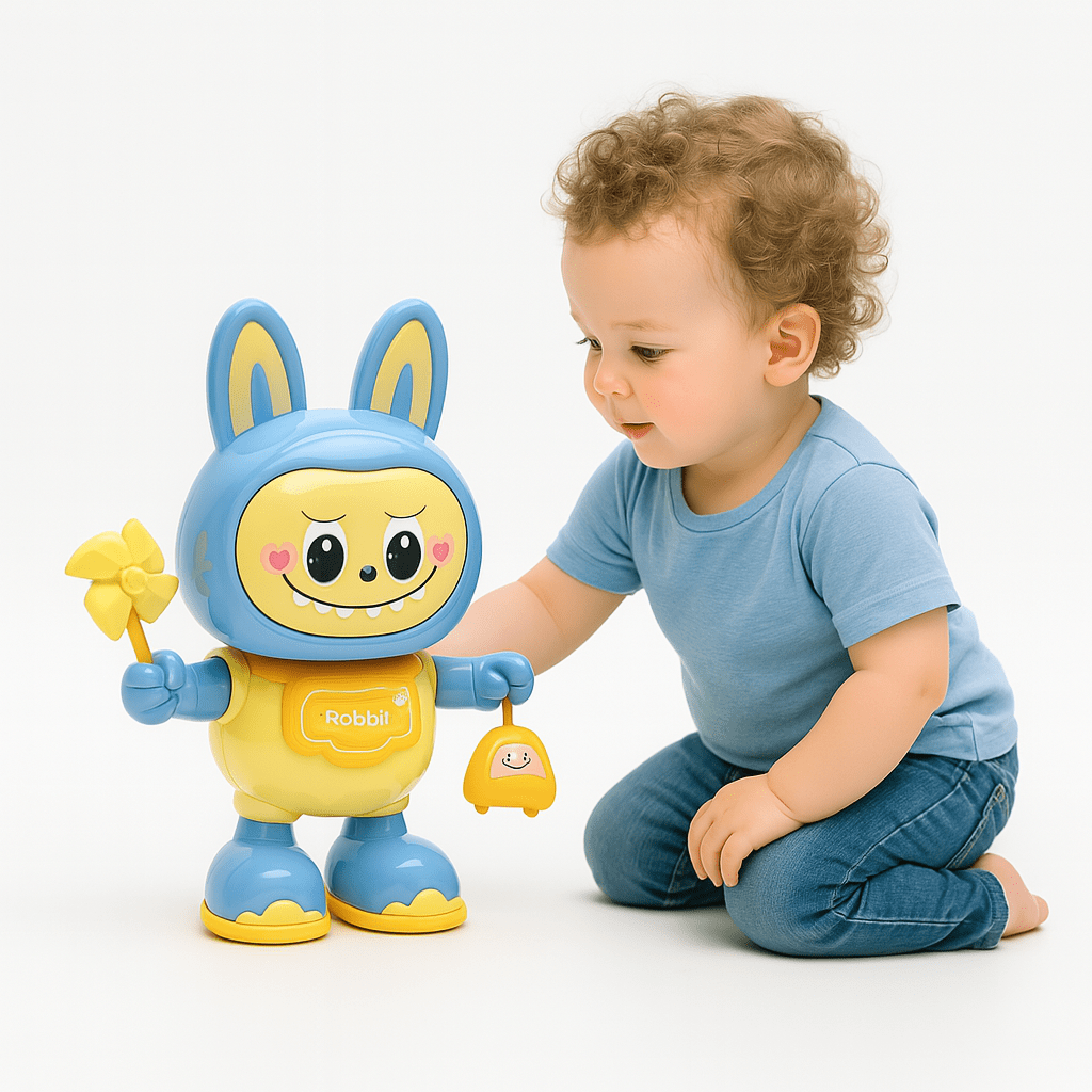 Labubu – Interactive Musical Dancing Toy | Swinging Rabbit with Music & Spinning Pinwheel