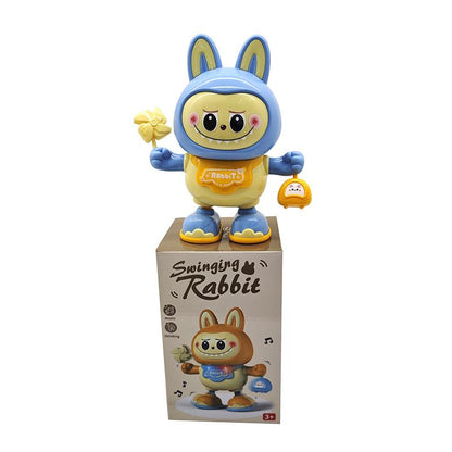 Labubu – Interactive Musical Dancing Toy | Swinging Rabbit with Music & Spinning Pinwheel