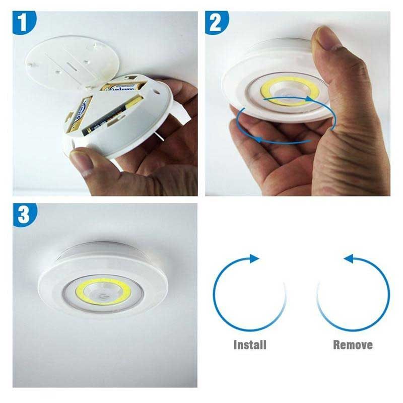 LED Puck Lights with Remote – 3-Pack Wireless COB + LED Lighting - Infinitygallery.store