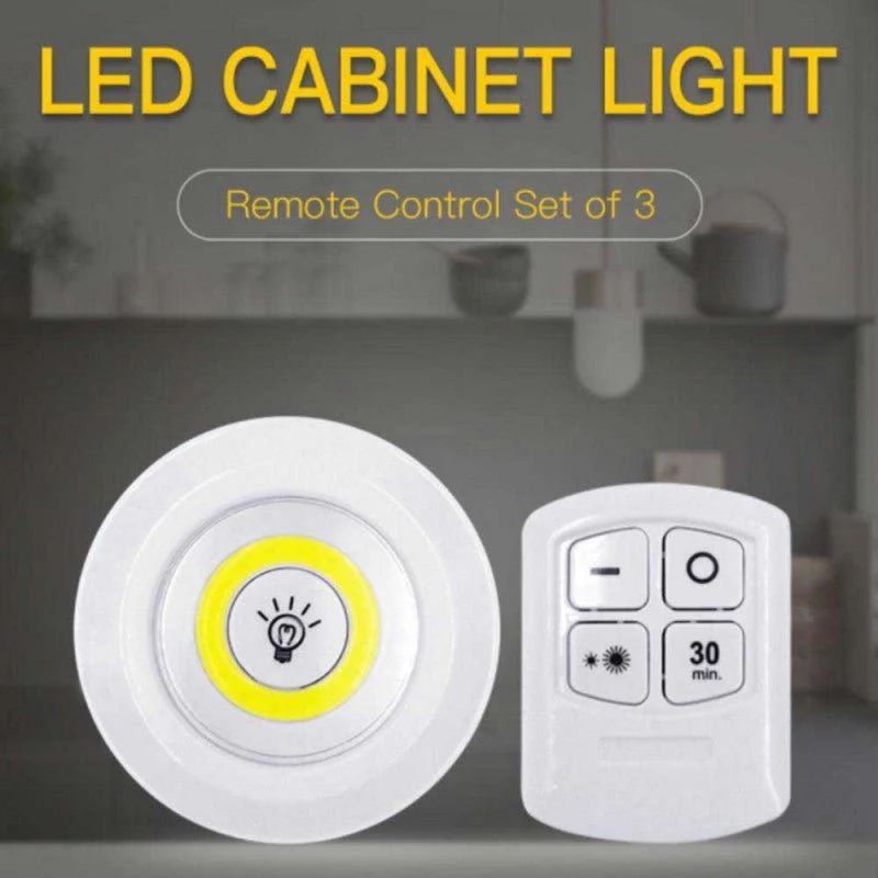 LED Puck Lights with Remote – 3-Pack Wireless COB + LED Lighting - Infinitygallery.store