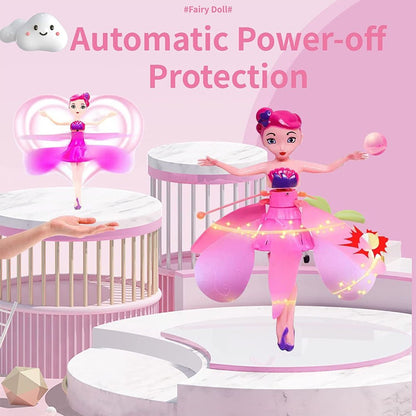 Magic Flying Fairy Princess Doll – Hand-Controlled RC Flying Toy for Kids