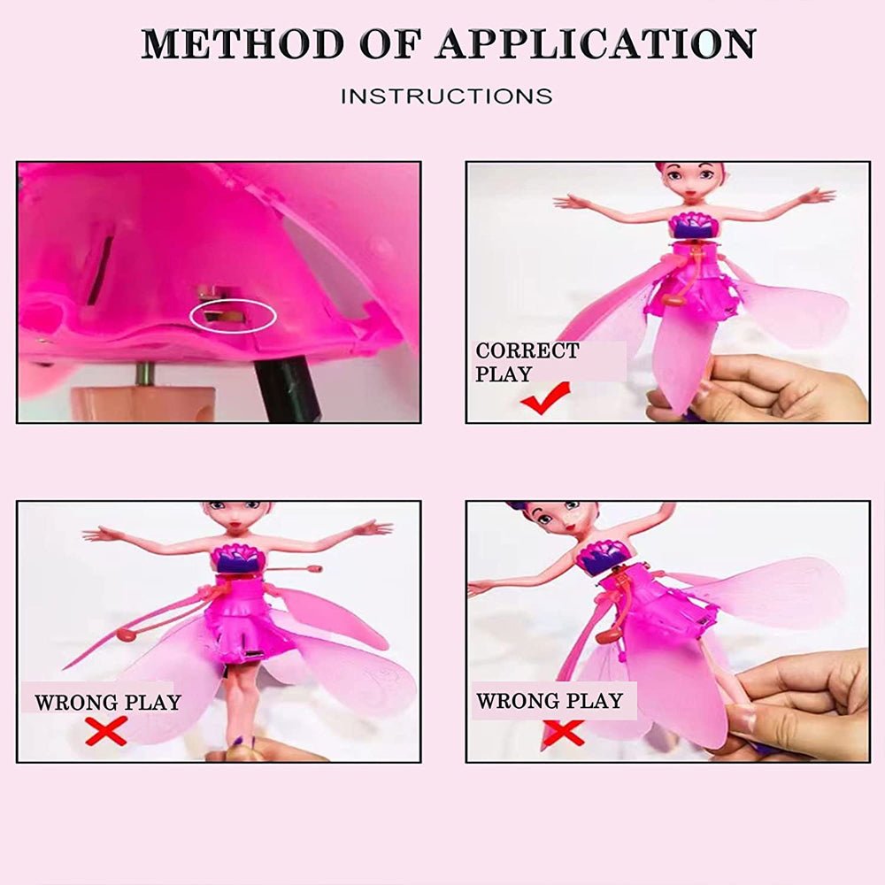 Magic Flying Fairy Princess Doll – Hand-Controlled RC Flying Toy for Kids