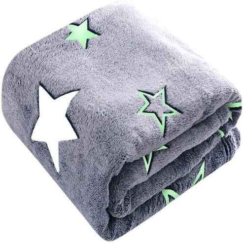 Magic Glow-in-the-Dark Blanket – Stars, Planets & Constellations | Soft, Machine Washable | Infinity Gallery