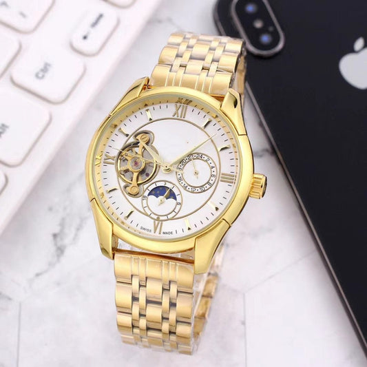 New Mechanical Watch – Leather Strap, Classic Design, Precision Craftsmanship - Infinitygallery.store