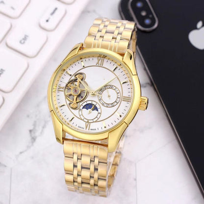 New Mechanical Watch – Leather Strap, Classic Design, Precision Craftsmanship - Infinitygallery.store