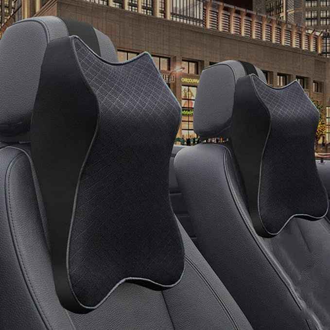 Car Seat Headrest Pillow – Ergonomic Memory Foam Neck Support with Washable Cotton Cover | Infinity Gallery