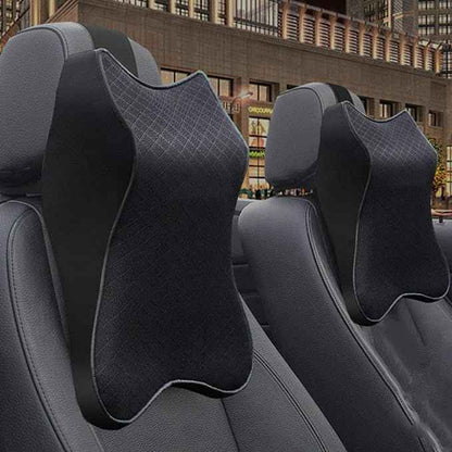 Car Seat Headrest Pillow – Ergonomic Memory Foam Neck Support with Washable Cotton Cover | Infinity Gallery
