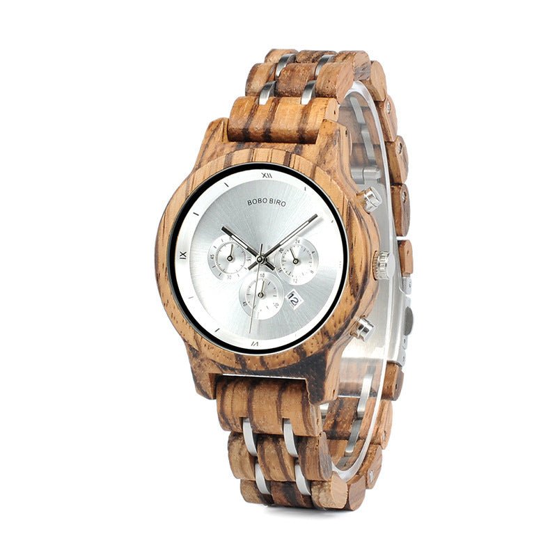 Men’s Wooden Watch – Business Casual Quartz Timepiece - Infinitygallery.store
