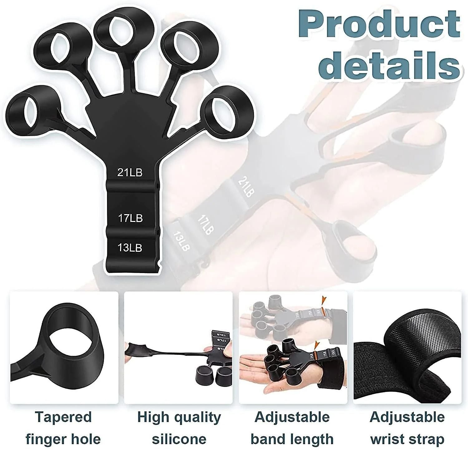 Metal-Hook Grip Strength Trainer – Adjustable Finger Exerciser for Hand & Forearm - Infinitygallery.store