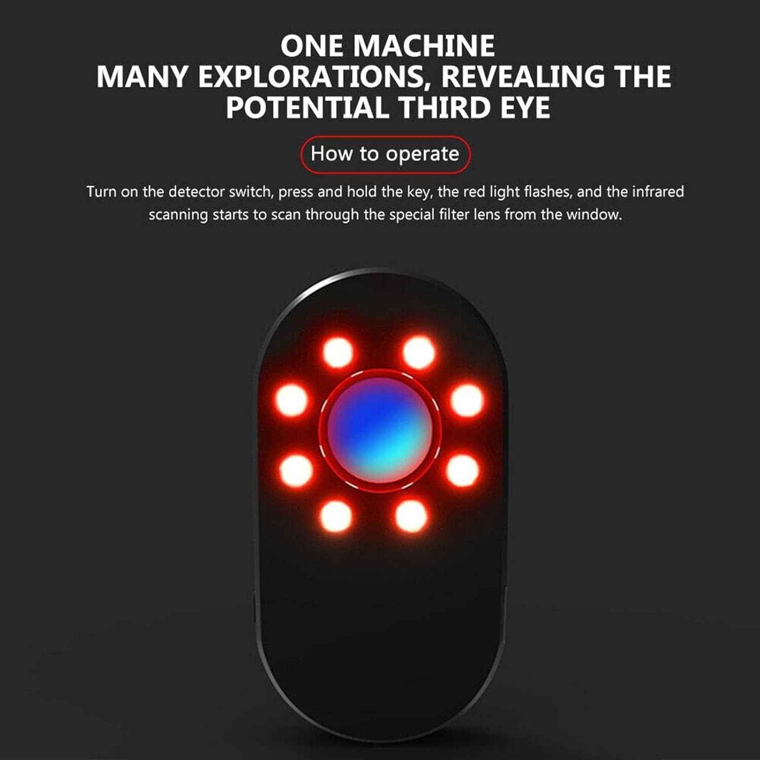 Mini Hidden Camera Detector – Portable Hotel Room Privacy Scanner with LED Physical Scanning