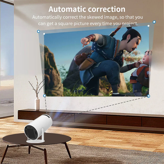 Mini Smart Projector – Portable Cinema with 5G WiFi, Android 11 & 130” Display - Infinitygallery.store