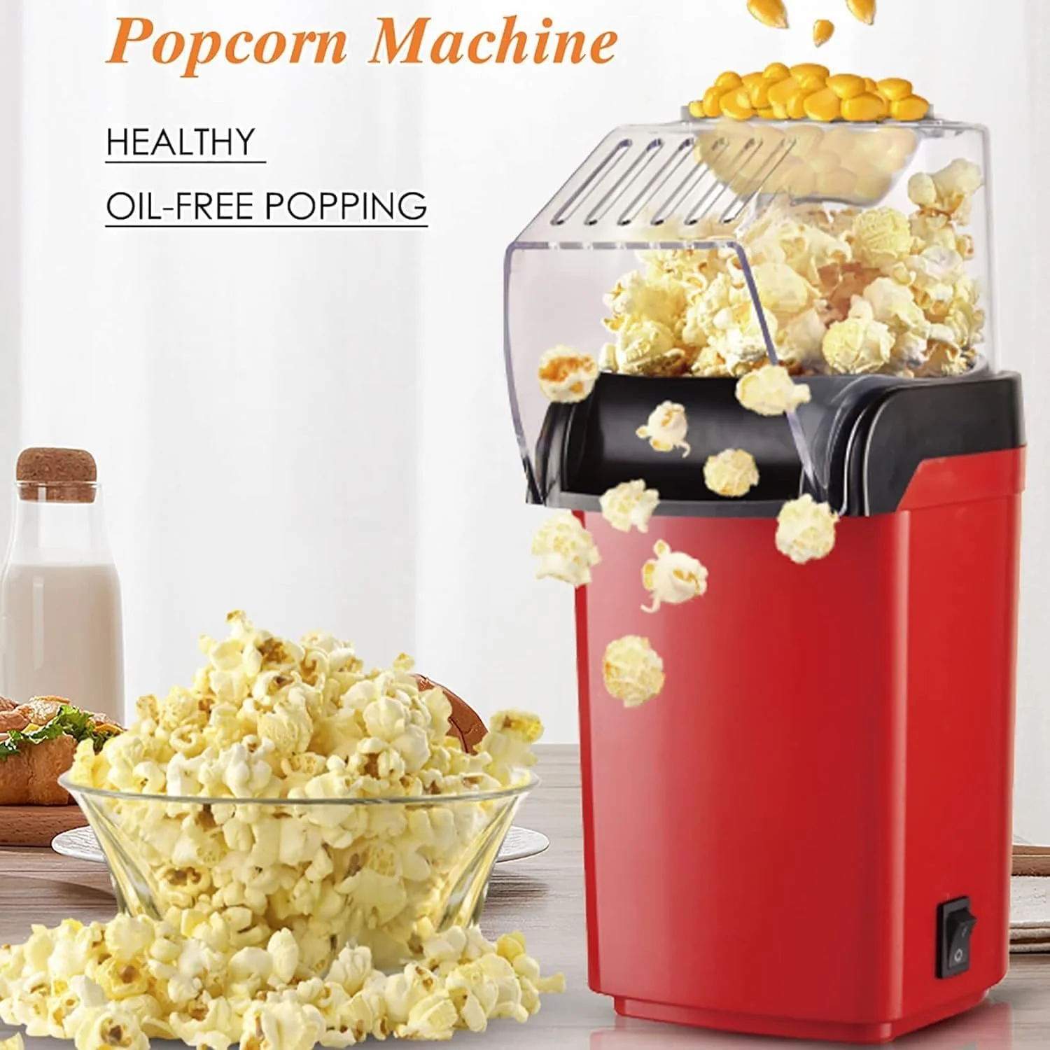 Hot Air Popcorn Maker – Oil-Free & Easy to Use - Infinitygallery.store