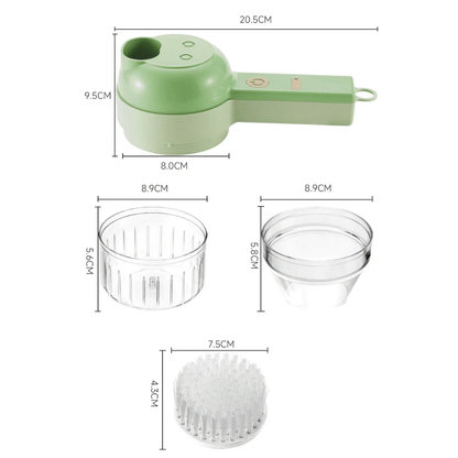 4-in-1 Electric Vegetable Cutter Set – Slice, Chop, Clean, Repeat! - Infinitygallery.store