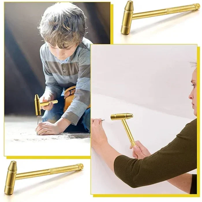 6-in-1 Multifunctional Copper Hammer – Mini Brass Hammer & Screwdriver Tool Kit - Infinitygallery.store