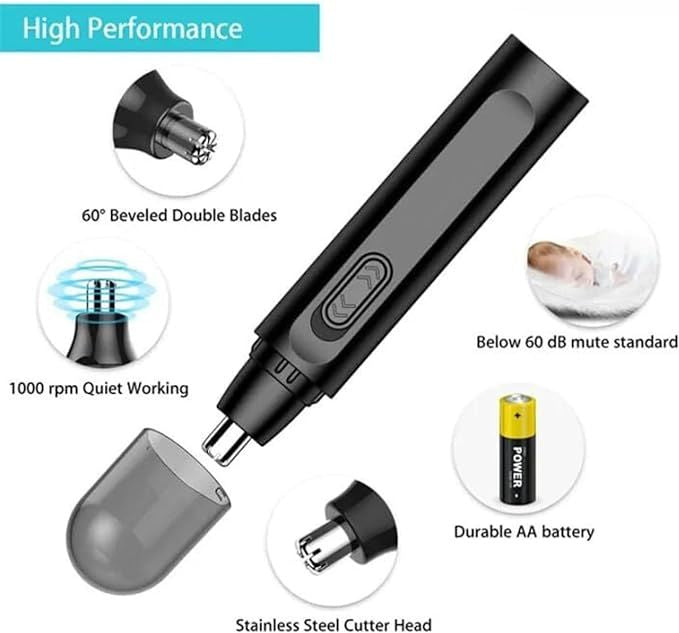 Nose & Hair Trimmer – Dual-Function Precision Groomer for Nose, Ear & Facial Hair - Infinitygallery.store