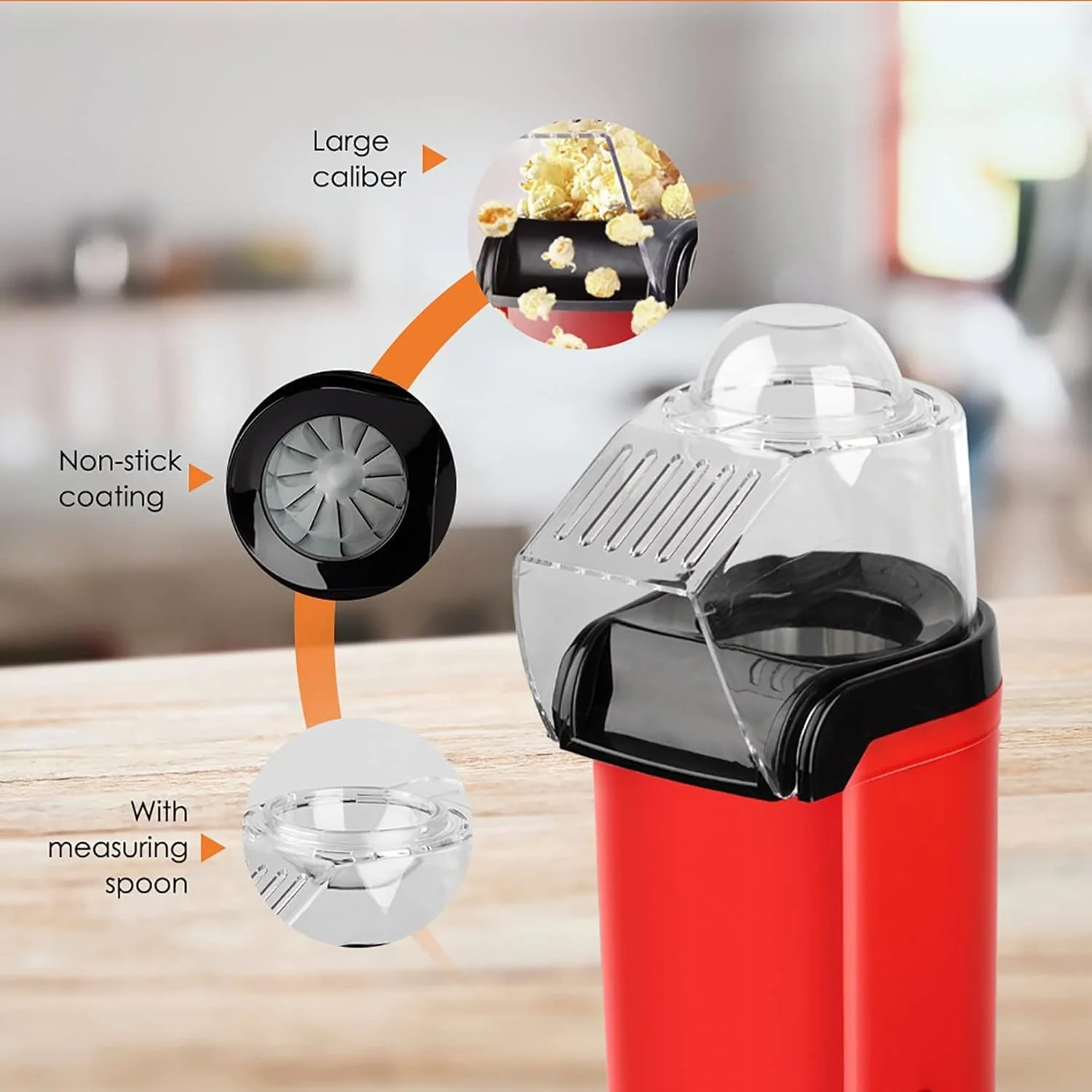 Hot Air Popcorn Maker – Oil-Free & Easy to Use - Infinitygallery.store