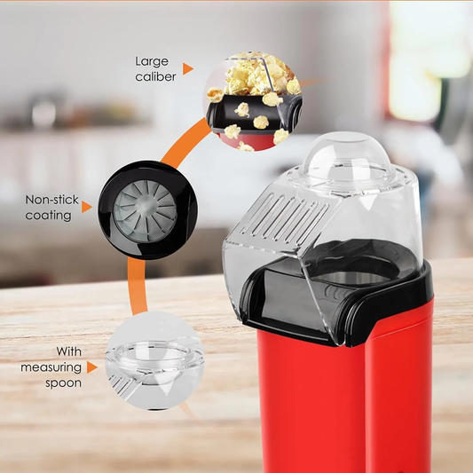 Hot Air Popcorn Maker – Oil-Free & Easy to Use - Infinitygallery.store