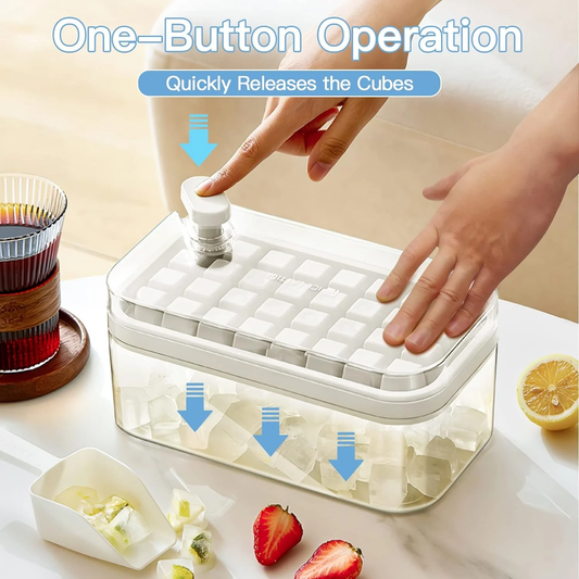 One Button Ice Cube Tray – Effortless Ice Making with One Press! - Infinitygallery.store