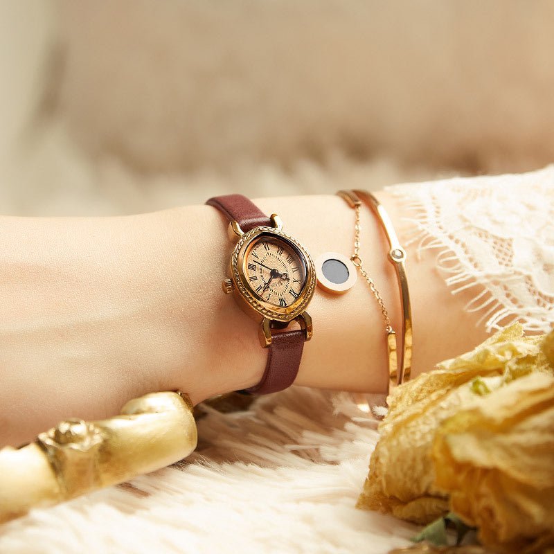 Oval Belt Quartz Fashion Watch – Compact, Waterproof & Stylish Design - Infinitygallery.store