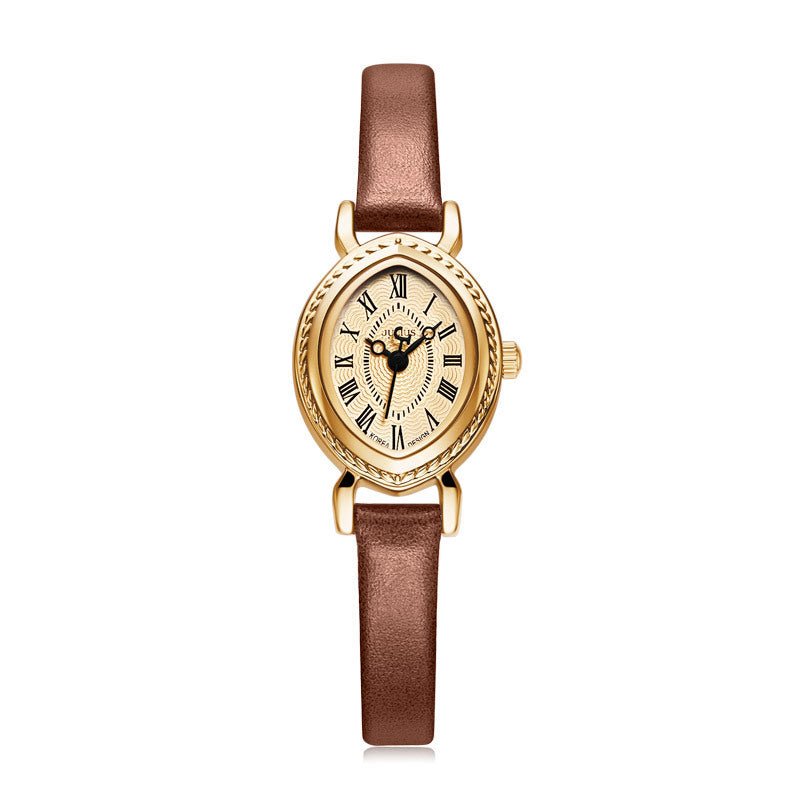 Oval Belt Quartz Fashion Watch – Compact, Waterproof & Stylish Design - Infinitygallery.store
