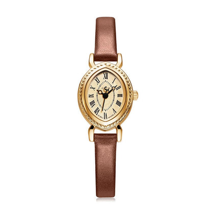 Oval Belt Quartz Fashion Watch – Compact, Waterproof & Stylish Design - Infinitygallery.store
