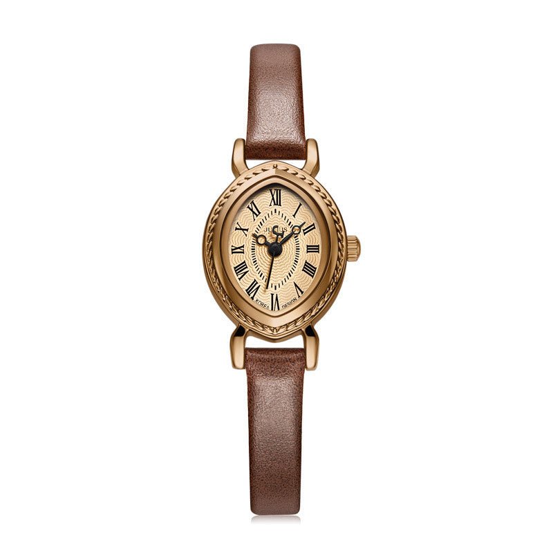 Oval Belt Quartz Fashion Watch – Compact, Waterproof & Stylish Design - Infinitygallery.store