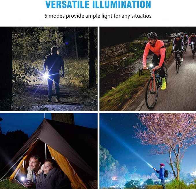P90 LED Rechargeable Laser Flashlight – Waterproof, Ultra-Bright & Durable Torch