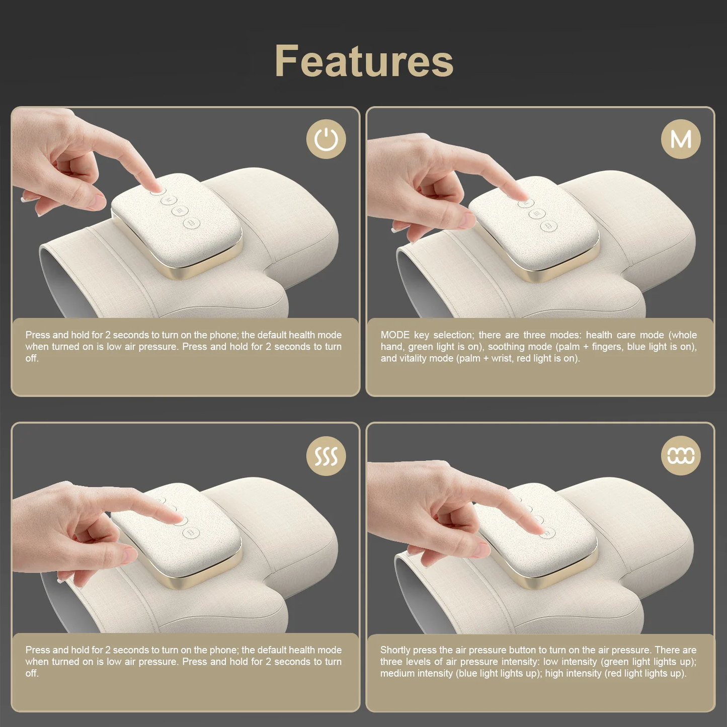 Smart Hand Massager – Heat, Pressure & Pain Relief - Infinitygallery.store