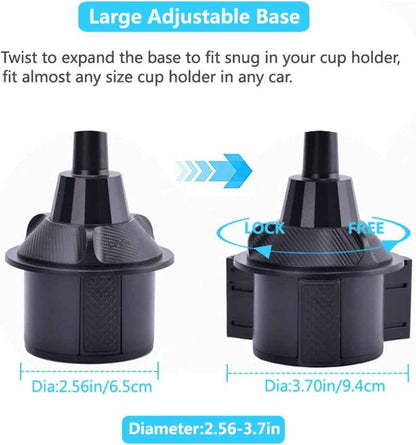 3-in-1 Car Cup Holder Food Tray with Swivel Design & Phone Mount | Infinity Gallery