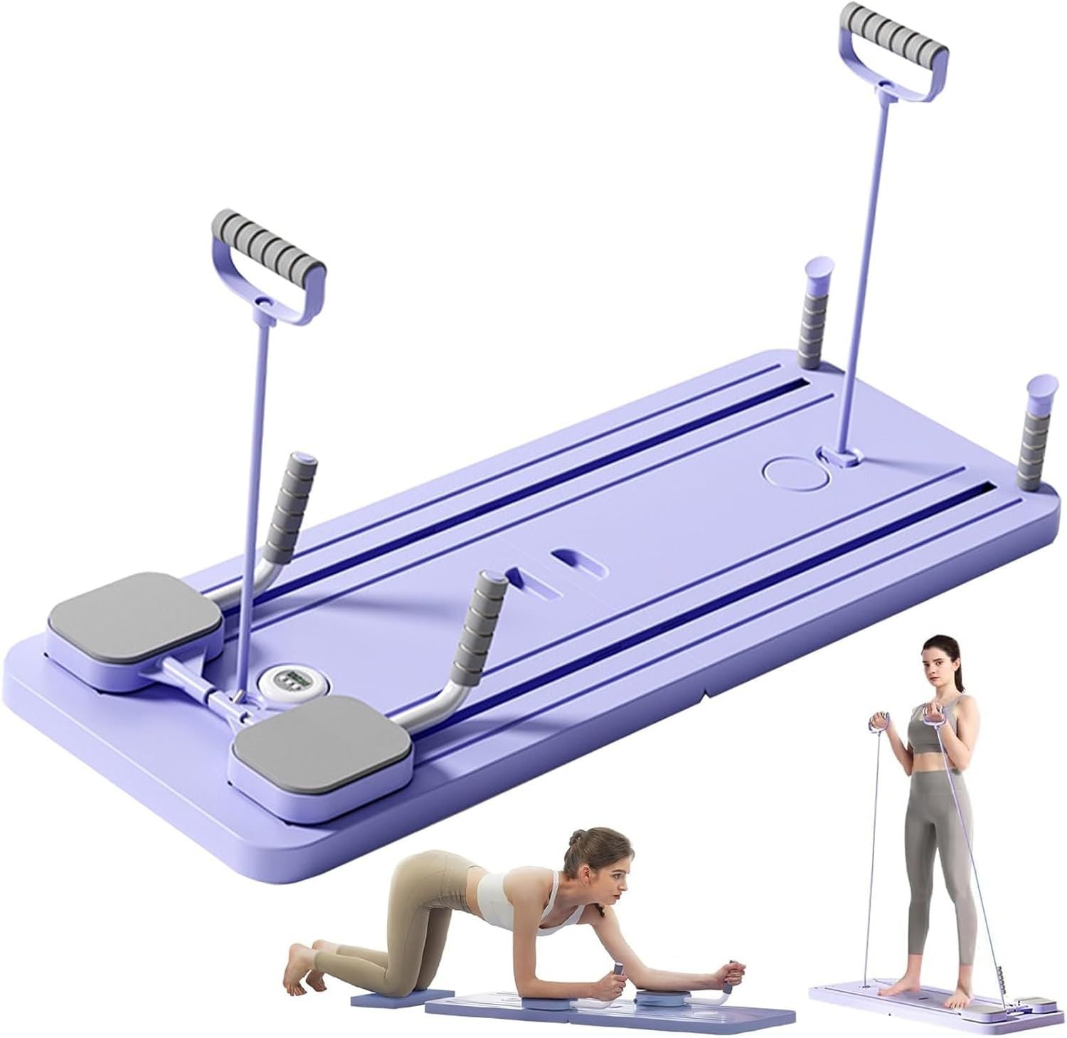 Zojio Pilates Reformer Board – Home Full-Body Fitness & Resistance Band Trainer - Infinitygallery.store
