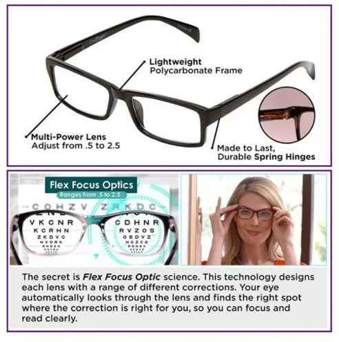 Adjusting Optics Lightweight Unisex Eyeglasses – Infinity Gallery